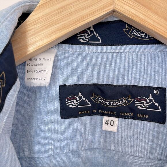 Saint James Denim Shirt Dress Made in France (Size 40 France- US 8/Medium) - Picture 4 of 8